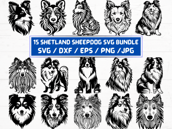 15 Shetland Sheepdog Svg Bundle: A Versatile Resource for Designers and Creators