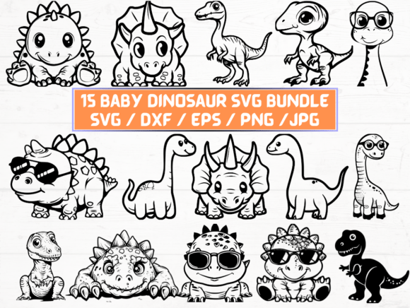 Baby Dinosaur Stencil