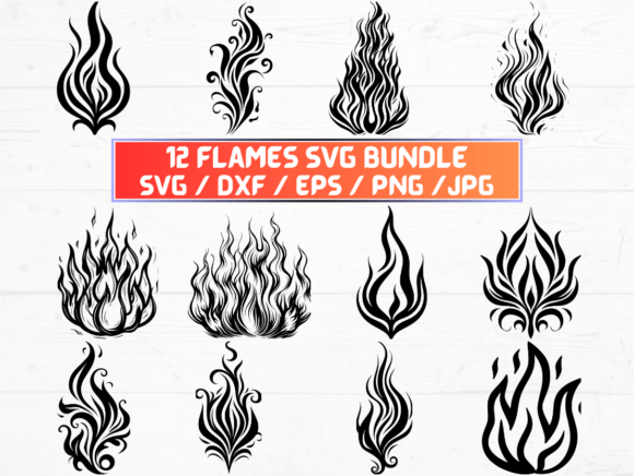 Flames Silhouette: A Versatile Digital Asset for Creative Projects