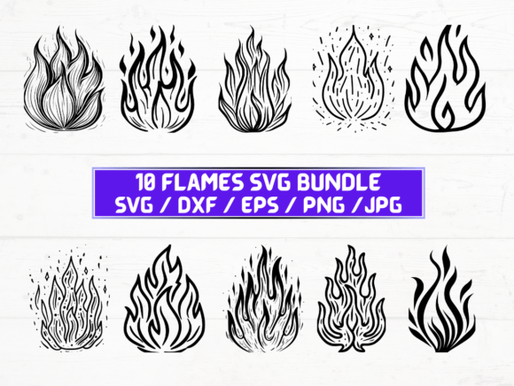 Flames SVG Bundle for Creative Projects
