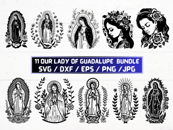 Our Lady of Guadalupe Silhouette Svg