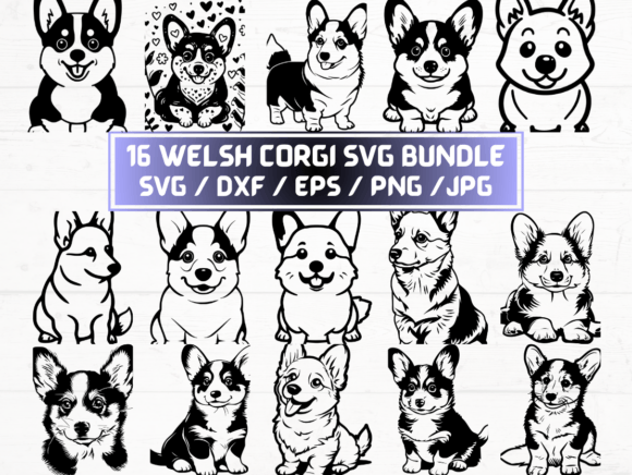 Welsh Corgi SVG, DXF, EPS, JPG, PNG: A Versatile Digital Asset for Designers and Creators